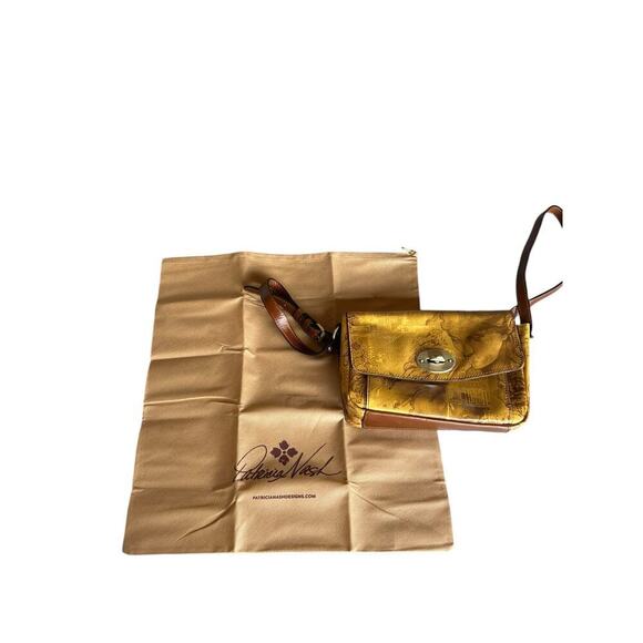 Patricia Nash Gradina Flap Leather Crossbody‎ - Italian Sketchbook - Turn Lock - Picture 6 of 11